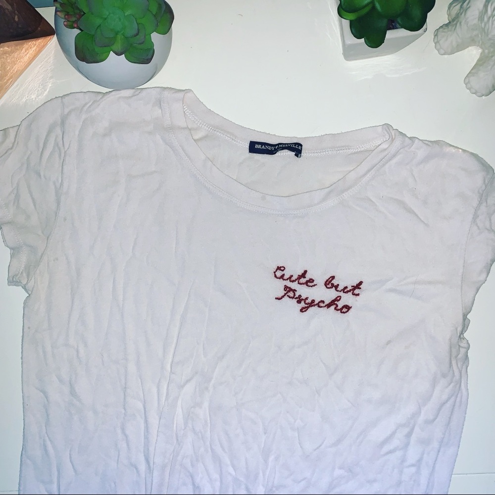 Brandy Melville T Shirt Top Cute But Pyscho